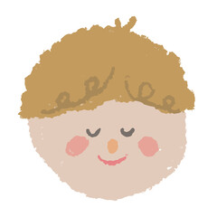 男の子の顔のイラスト