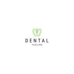 Nature dental logo icon design template