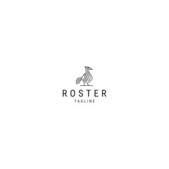 Roster line logo icon design template