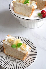 slice of cake in a plate