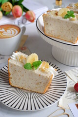 slice of cake in a plate