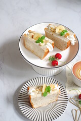 slice of cake in a plate
