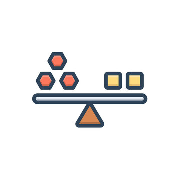 Color illustration icon for Compare