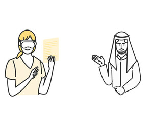 VRで旅行する人