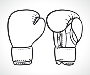 pair of boxing gloves illustration
