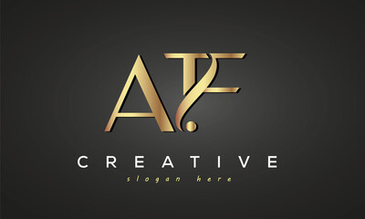 ATF creative luxury logo design	 - obrazy, fototapety, plakaty