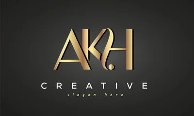 Deurstickers AKH creative luxury logo design © Murad Gazi