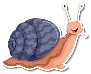 A snail animal cartoon sticker