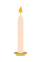 white candle light