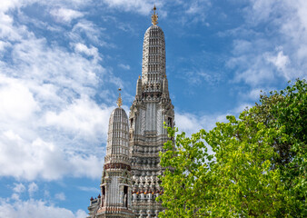 The landmark Wat Arun Buddhist Temple in Bangkok
