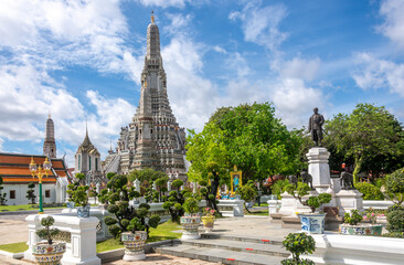 The landmark Wat Arun Buddhist Temple in Bangkok