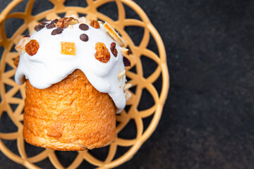 Easter cake sweet dessert pastry kulich holiday treat festive easter meal copy space food...