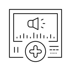 Fototapeta premium audio message ugc line icon vector illustration