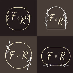 elegant wedding monogram logo design