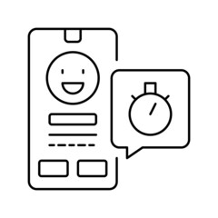 emoji offer ephemeral line icon vector illustration