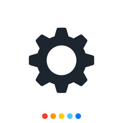 Cog gear Industrial icon, Settings icon.