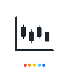 Vector icon of Graph chart diagram.