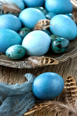 Colorful easter eggs,  spring holiday background