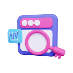 SEO Analytic. isolated on a white background. 3d illustration