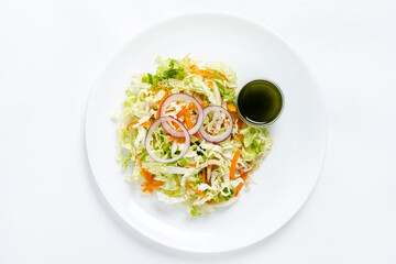 cabbage salad on the white