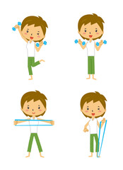 人　三頭身　イラスト