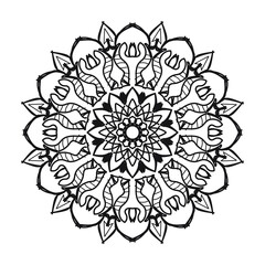 Mandalas for coloring book. Decorative round ornaments.
