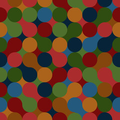 dark repetitive background with circle geometric shapes. vector seamless pattern. fabric swatch. wrapping paper. continuous print. endless design template for home decor, apparel, textile, cloth