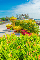 Early morning at Ninh Kieu wharf park in Can Tho
