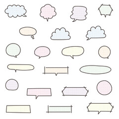 Fototapeta premium ふきだしセット ドット