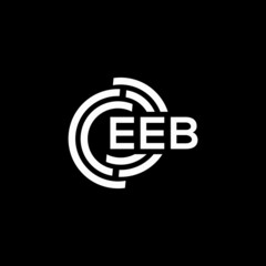 EEB letter logo design on black background. EEB creative initials letter logo concept. EEB letter design.