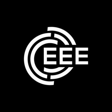 EEE letter logo design on black background. EEE creative initials letter logo concept. EEE letter design.