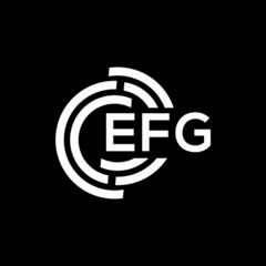 EFG letter logo design on black background. EFG creative initials letter logo concept. EFG letter design.
