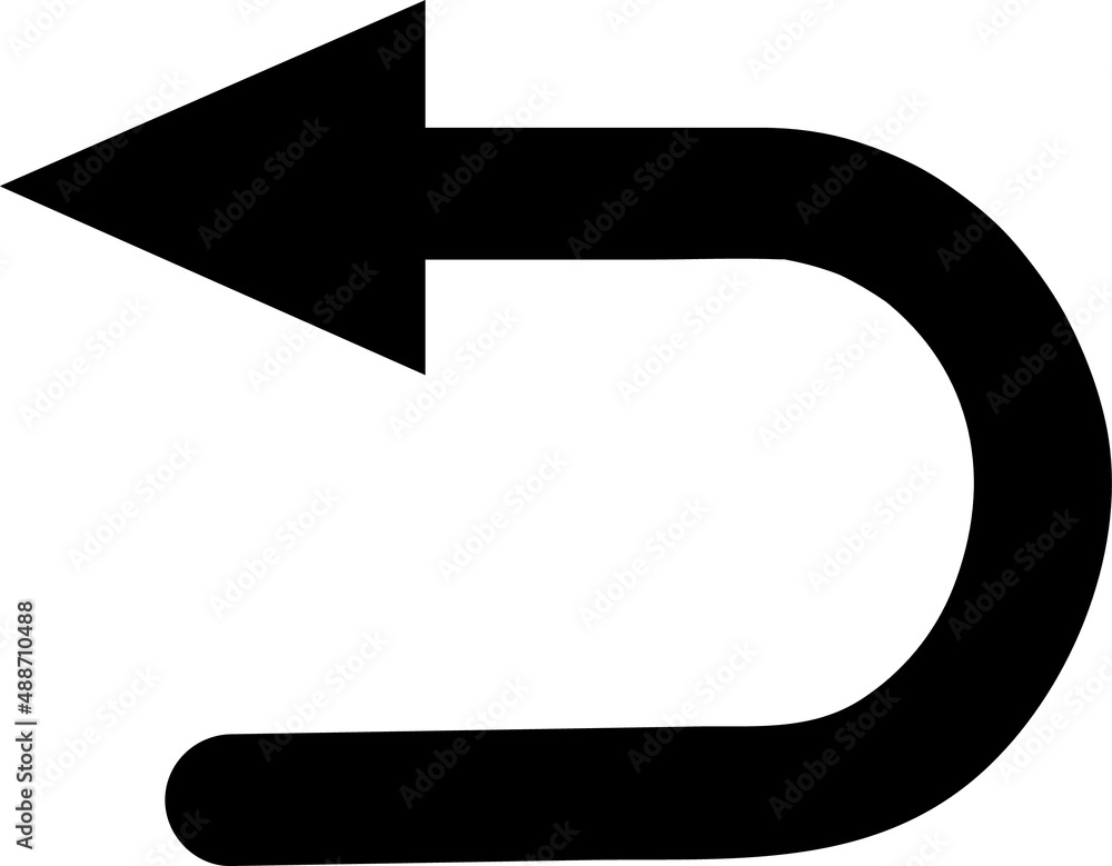 Poster return arrow. go back icon on white background..eps