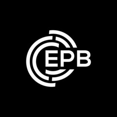 EPB letter logo design on black background. EPB creative initials letter logo concept. EPB letter design.