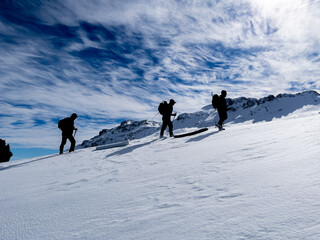 the summit struggle of the winter hiking team