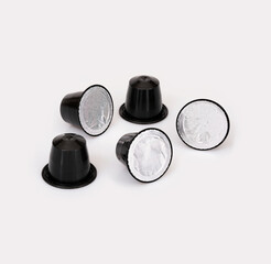 Coffee capsules isolated on a white background