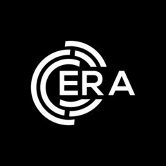 ERA letter logo design on black background. ERA creative initials letter logo concept. ERA letter design.