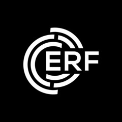 ERF letter logo design on black background. ERF creative initials letter logo concept. ERF letter design.