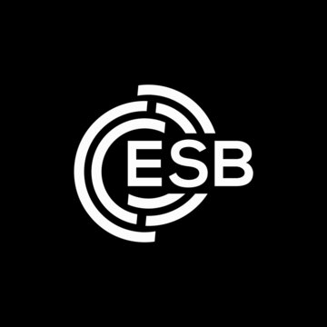 ESB letter logo design on black background. ESB creative initials letter logo concept. ESB letter design.