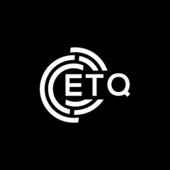 ETQ letter logo design on black background. ETQ creative initials letter logo concept. ETQ letter design.