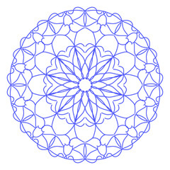abstract blue mandala floral vector image