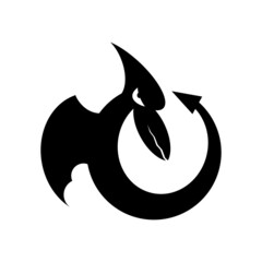 vector pterosaur.  simple logo silhouette