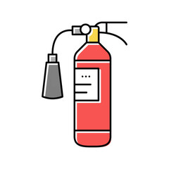 fire extinguisher color icon vector illustration flat