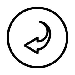 arrow turn left icon 