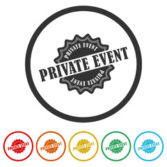 Private event ring icon, color set