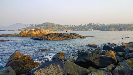 Wild beach near Palolem beach in South Goa