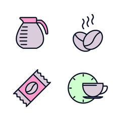 Coffee elements set icon symbol template for graphic and web design collection logo vector illustration