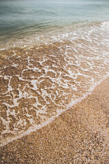 Seaside. Sea on the coast. Little wave. Beautiful summer background. wallpaper