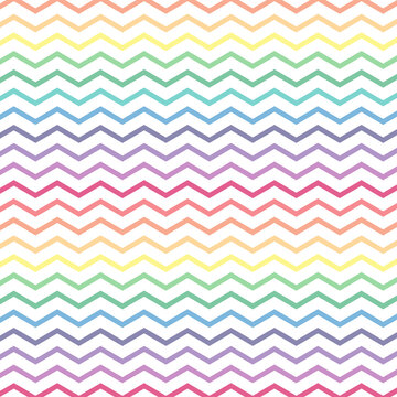 Repeating rainbow seamless zigzag pattern.