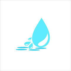 Vector blue water drop icon